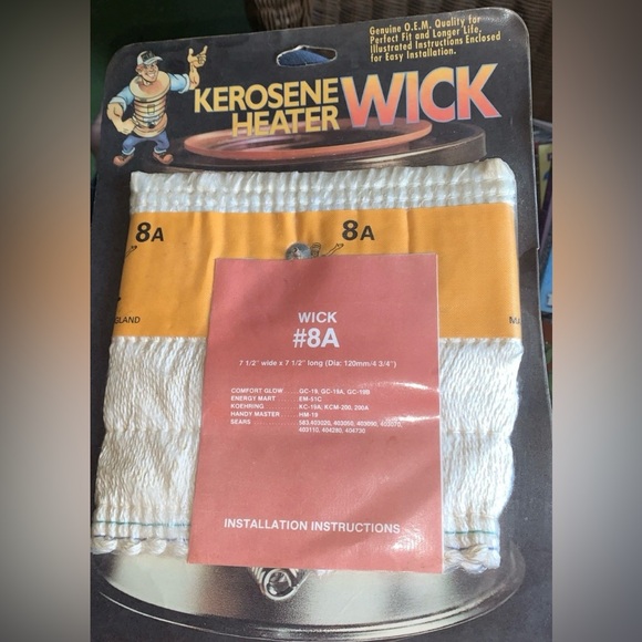 Cui Other - Kerosene Heater Wick #8A Cui 7.5” x 7.5” Prop or Heating Vintage